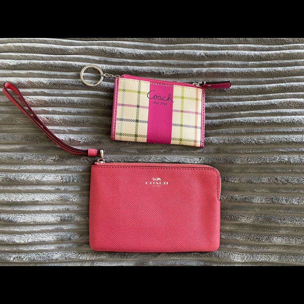 Coach zip pouch bundle